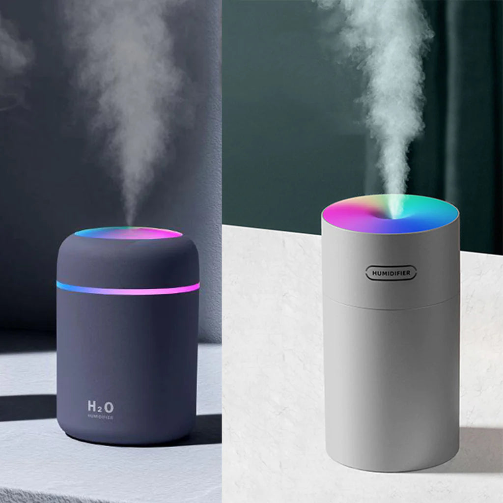 300Ml Mini Air Humidifier Ultrasonic Aroma Essential Oil Diffuser Auto Shut-Off USB Mist Sprayer Home Car Air Humidifier Light