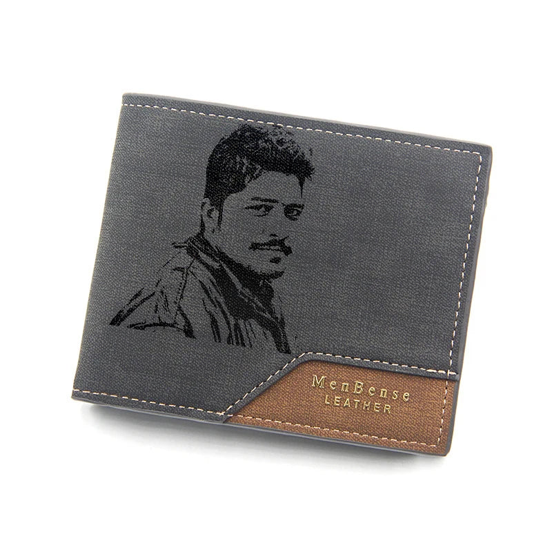 Personalized Wallet Men High Quality PU Leather for Him Engraved Wallets Men Short Purse Custom Photo Wallet Luxury Men Gift Box